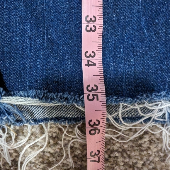 Extra High Rise Curvy Sky Hi Straight Jeans Distressed - Picture 10 of 11